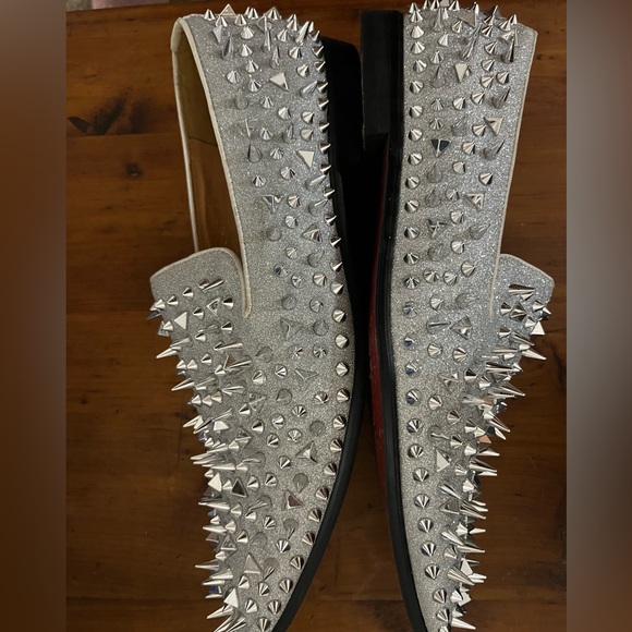 Silver spiked dress shoes - Prom, homecoming, weddings ect. Size 46 or 13 - Picture 3 of 8
